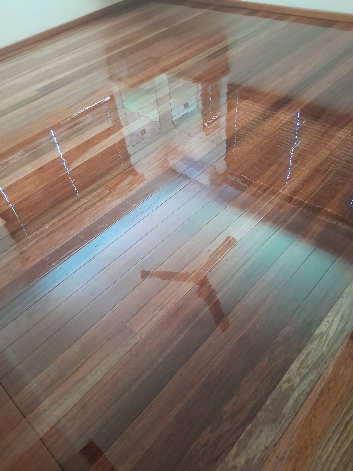 Detailed timber floor finish